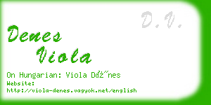 denes viola business card